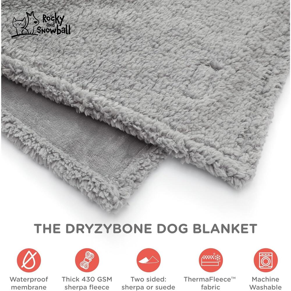 Waterproof Dog Blanket Sherpa Large XL Pet Couch Cover Washable 60x80 - Picture 5 of 7